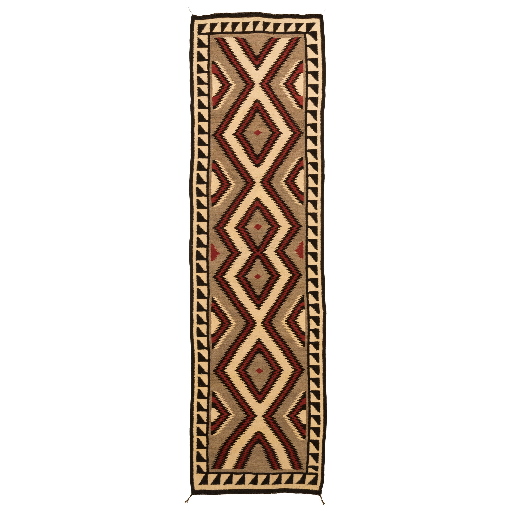Navajo Ganado Runner, Native, Weaving, Floor Rug