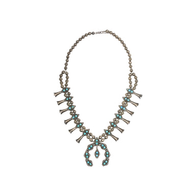 Navajo Turquoise Squash Blossom, Jewelry, Squash Blossom, Native