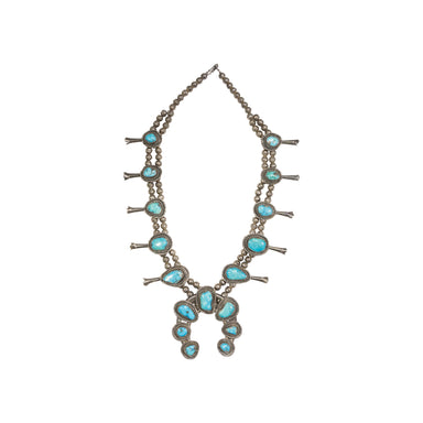 Navajo Turquoise Squash Blossom, Jewelry, Squash Blossom, Native