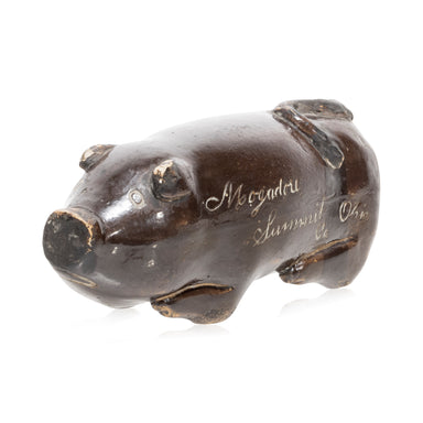 Mogadore Stoneware Pig Flask, Furnishings, Barware, Flask