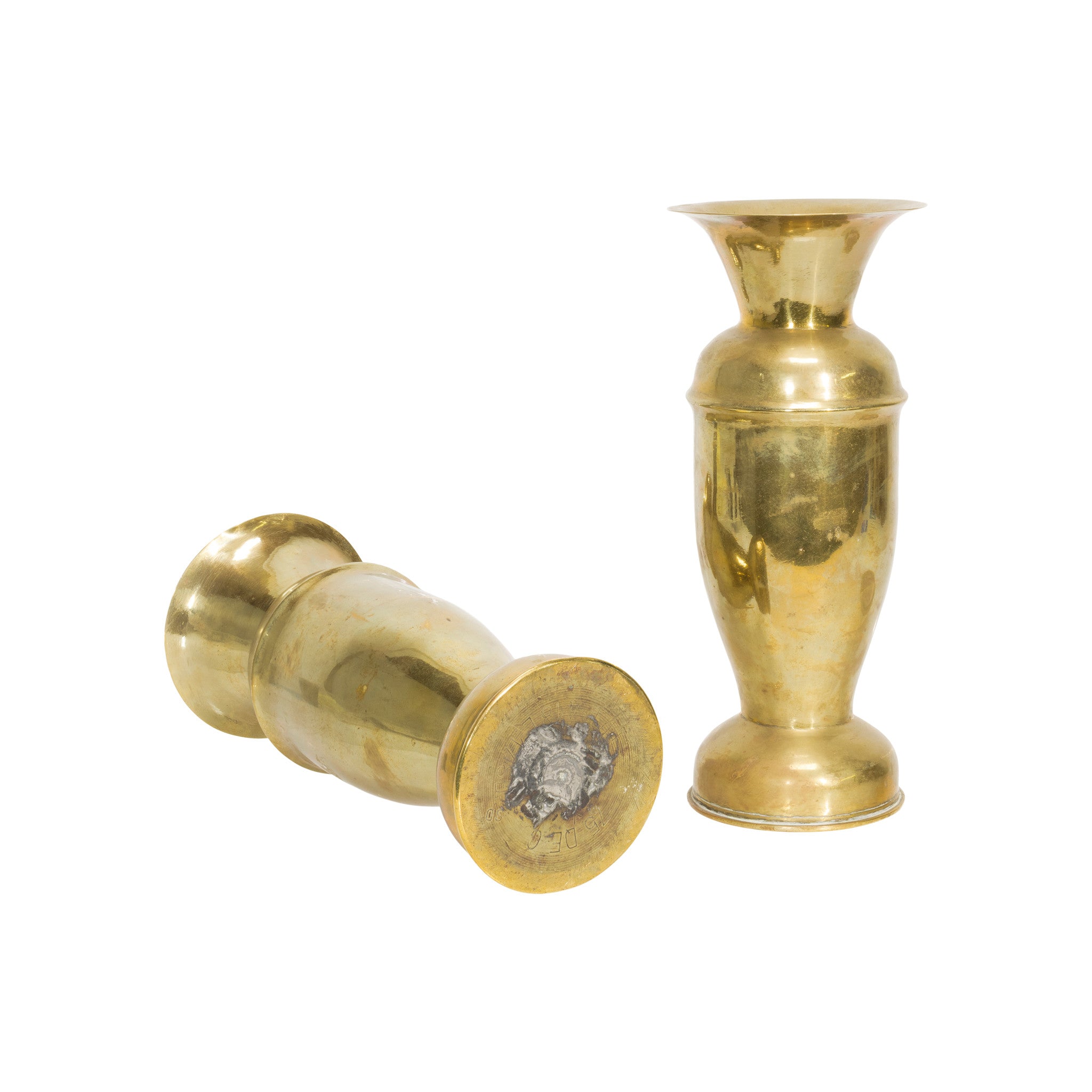 Pair of Trench Art Vases