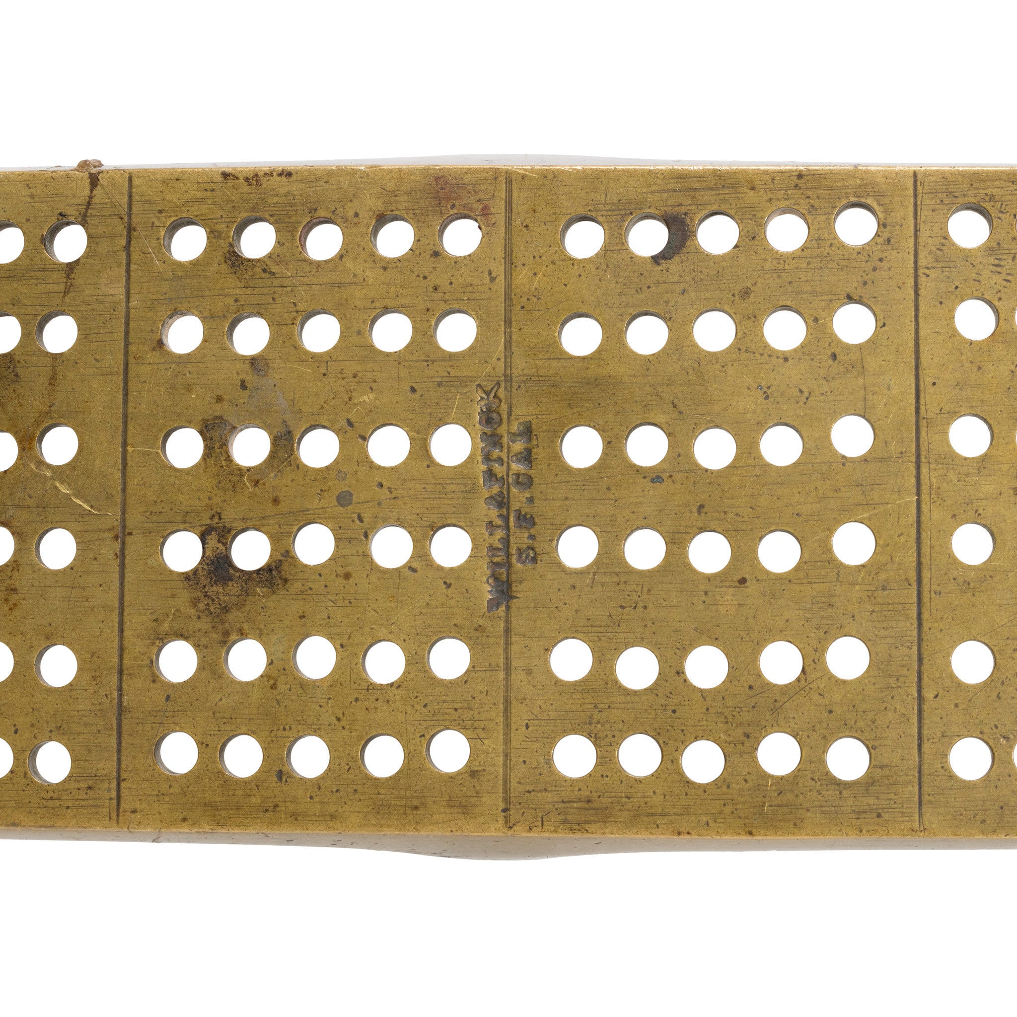 Will & Finck Brass Cribbage Board