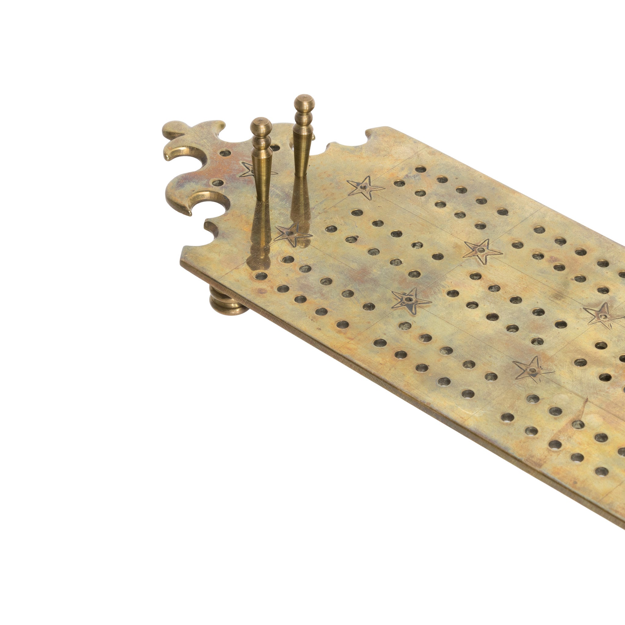 Brass Cribbage Board