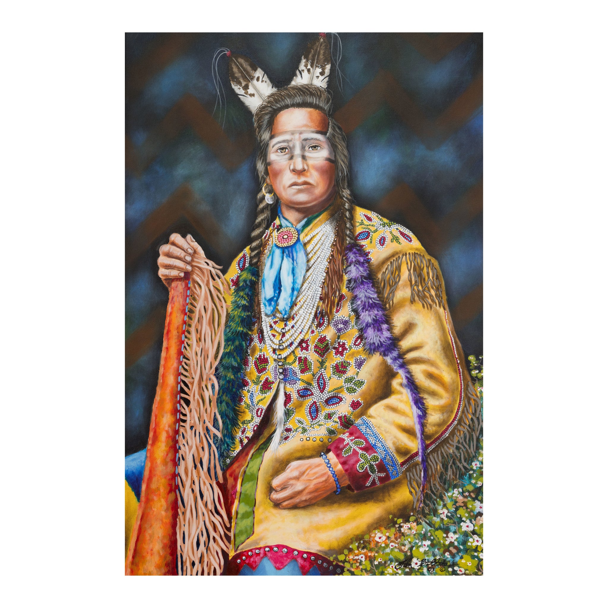 Curley by John Balloue, Fine Art, Painting, Native American