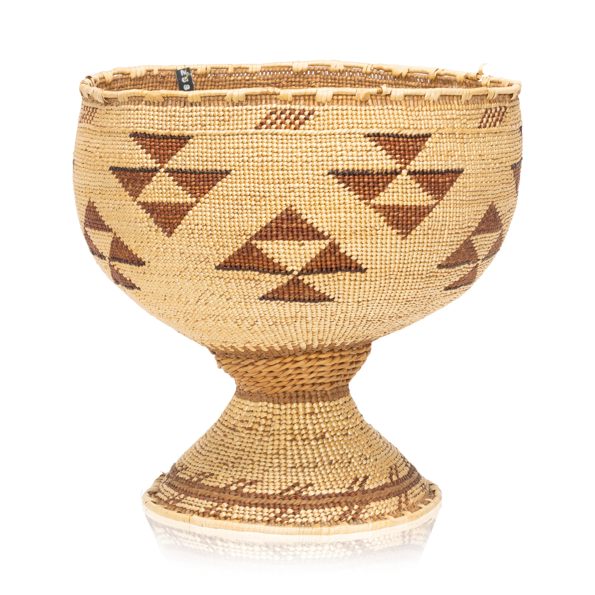 Karuk Pedestal Basket, Native, Basketry, Vertical