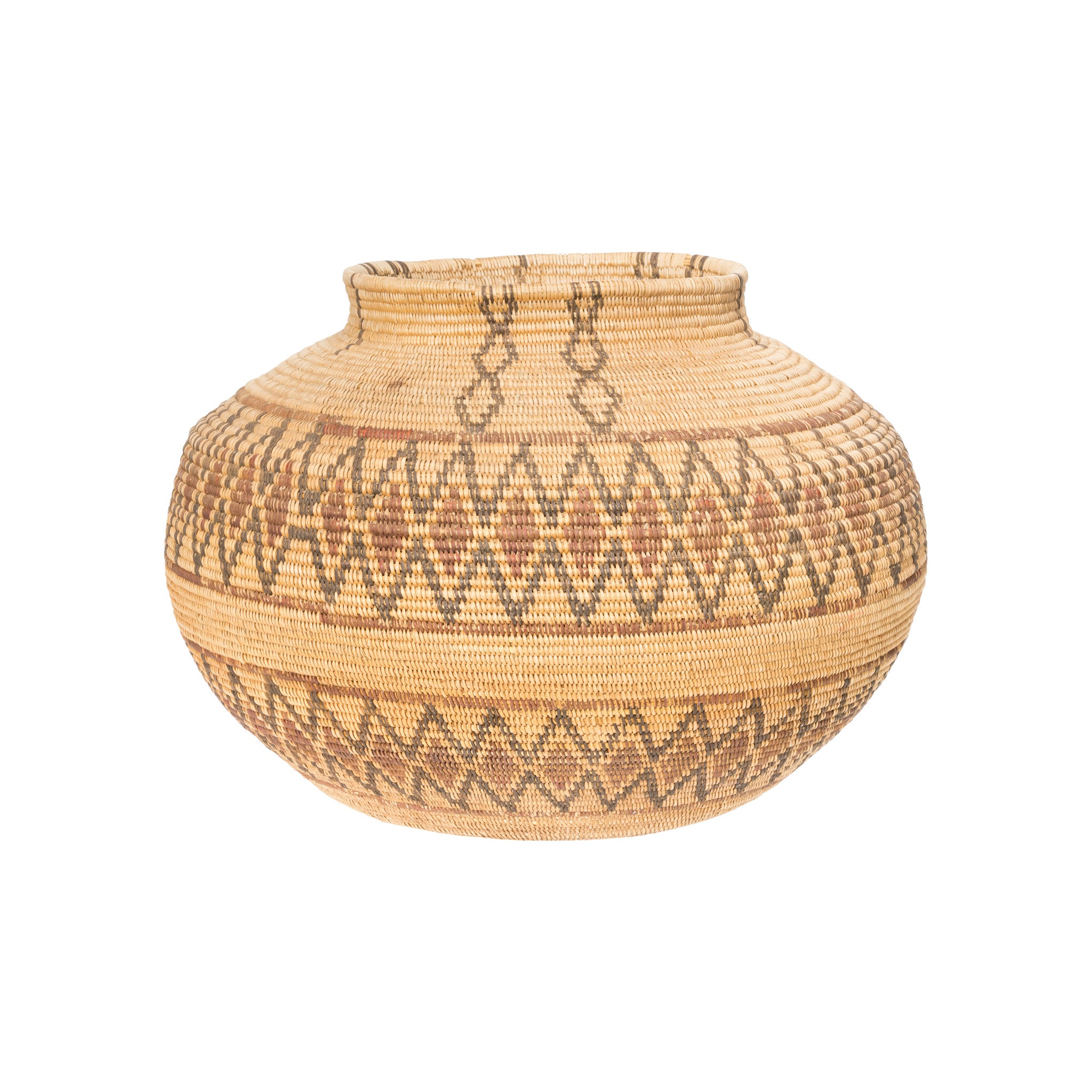 Kawaiisu Bottleneck Basket, Native, Basketry, Bottle Basket