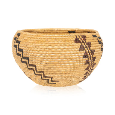 Washoe Basketry Bowl, Native, Basketry, Vertical
