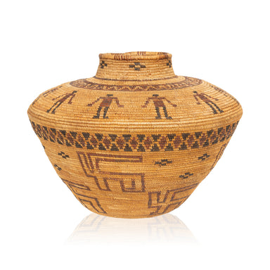 Yokut Bottleneck Basket, Native, Basketry, Bottle Basket