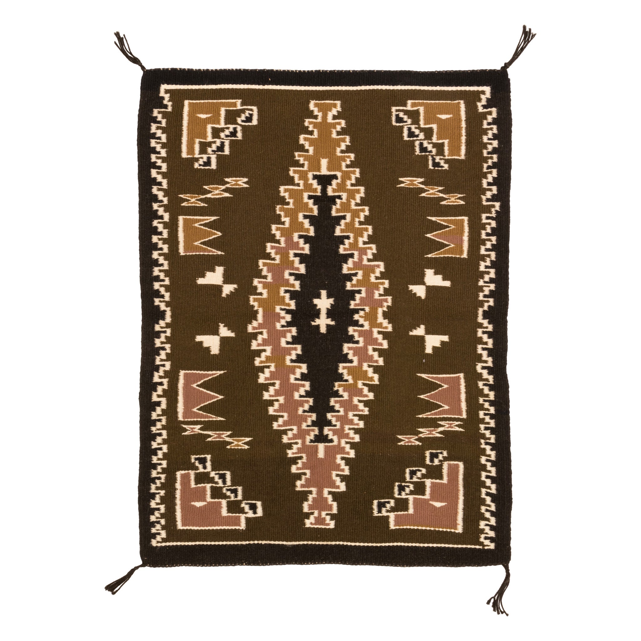 Navajo Dine' Two Grey Hills, Native, Weaving, Floor Rug