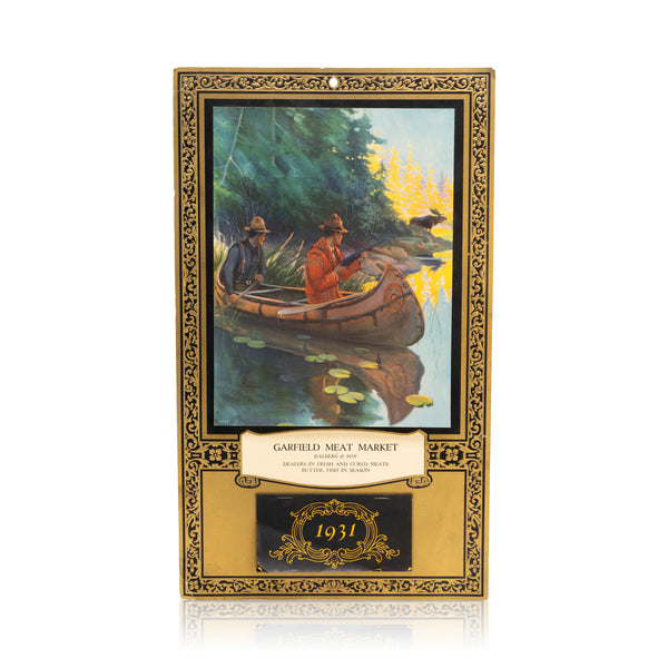 1929 Calendar by Frank Stick, Sporting Goods, Advertising, Calendar