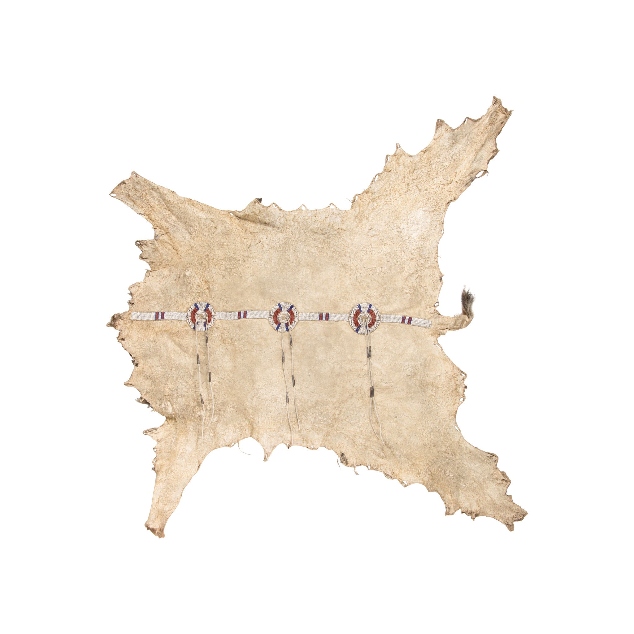 Northern Plains Beaded Pictorial Hide, Native, Accessory, Pictorial Hide