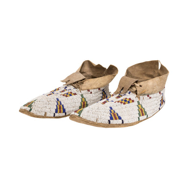 Cheyenne Beaded Moccasins, Native, Garment, Moccasins