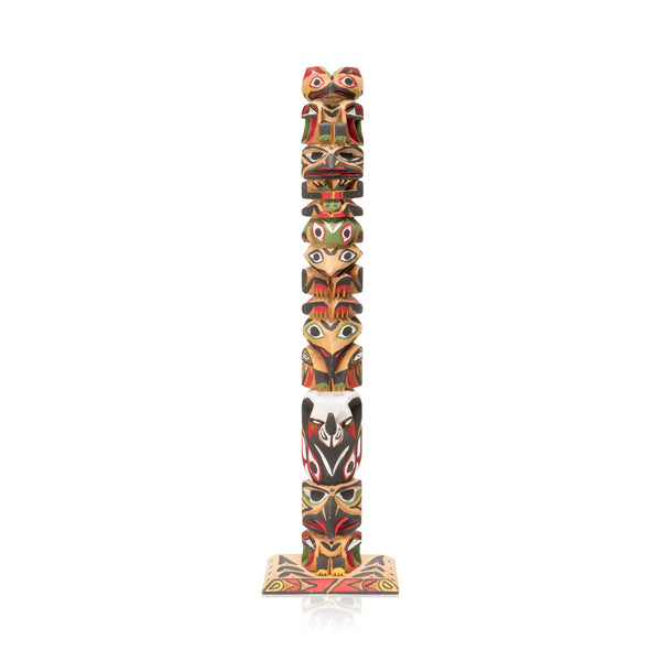 Ditidaht/Nuu-Cha-Nulth Totem by Raymond Williams, Native, Carving, Totem Pole