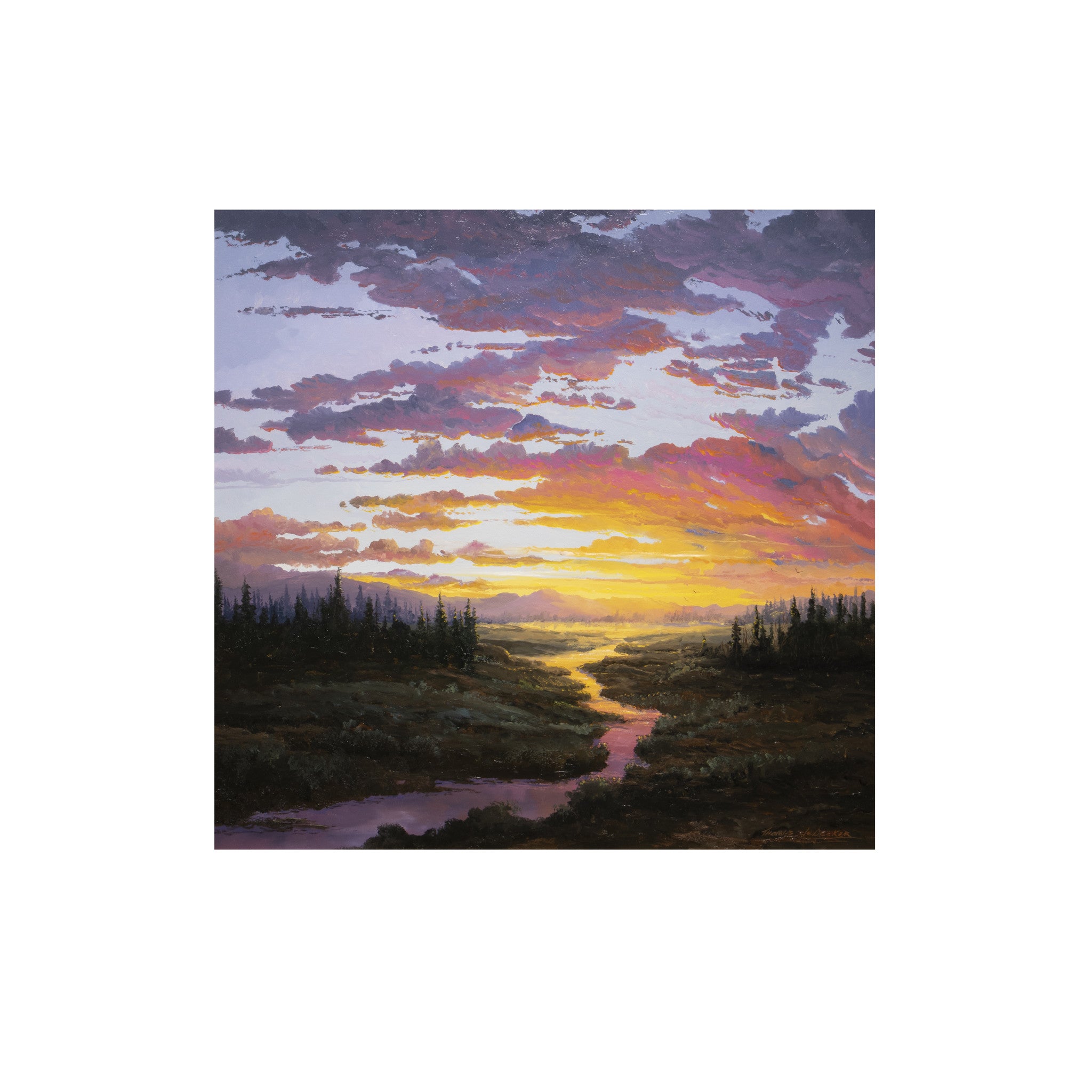 Tranquil Setting by Thomas deDecker, Fine Art, Painting, Landscape