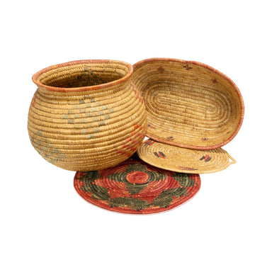 Eskimo Baskets and Trivets, Native, Basketry, Vertical