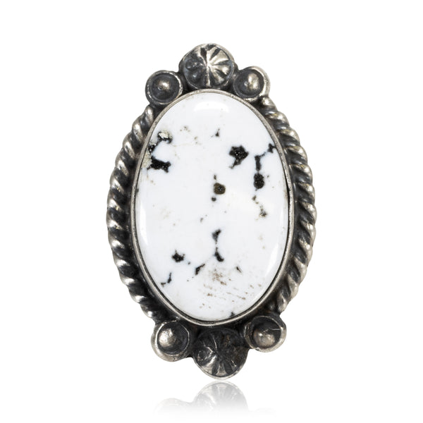 White Buffalo Turquoise Ring, Jewelry, Ring, Native