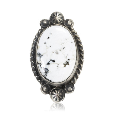 White Buffalo Turquoise Ring, Jewelry, Ring, Native