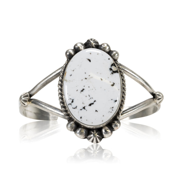 White Buffalo Turquoise Bracelet, Jewelry, Bracelet, Native