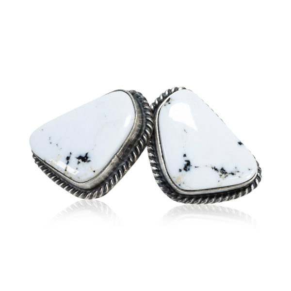 White Buffalo Turqouise Earrings, Jewelry, Earrings, Native