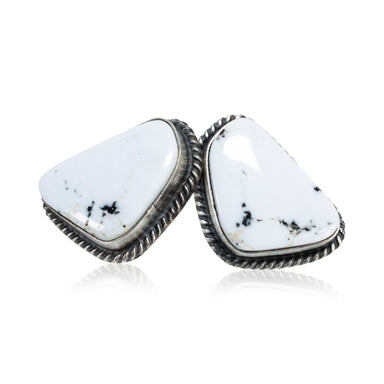White Buffalo Turqouise Earrings, Jewelry, Earrings, Native