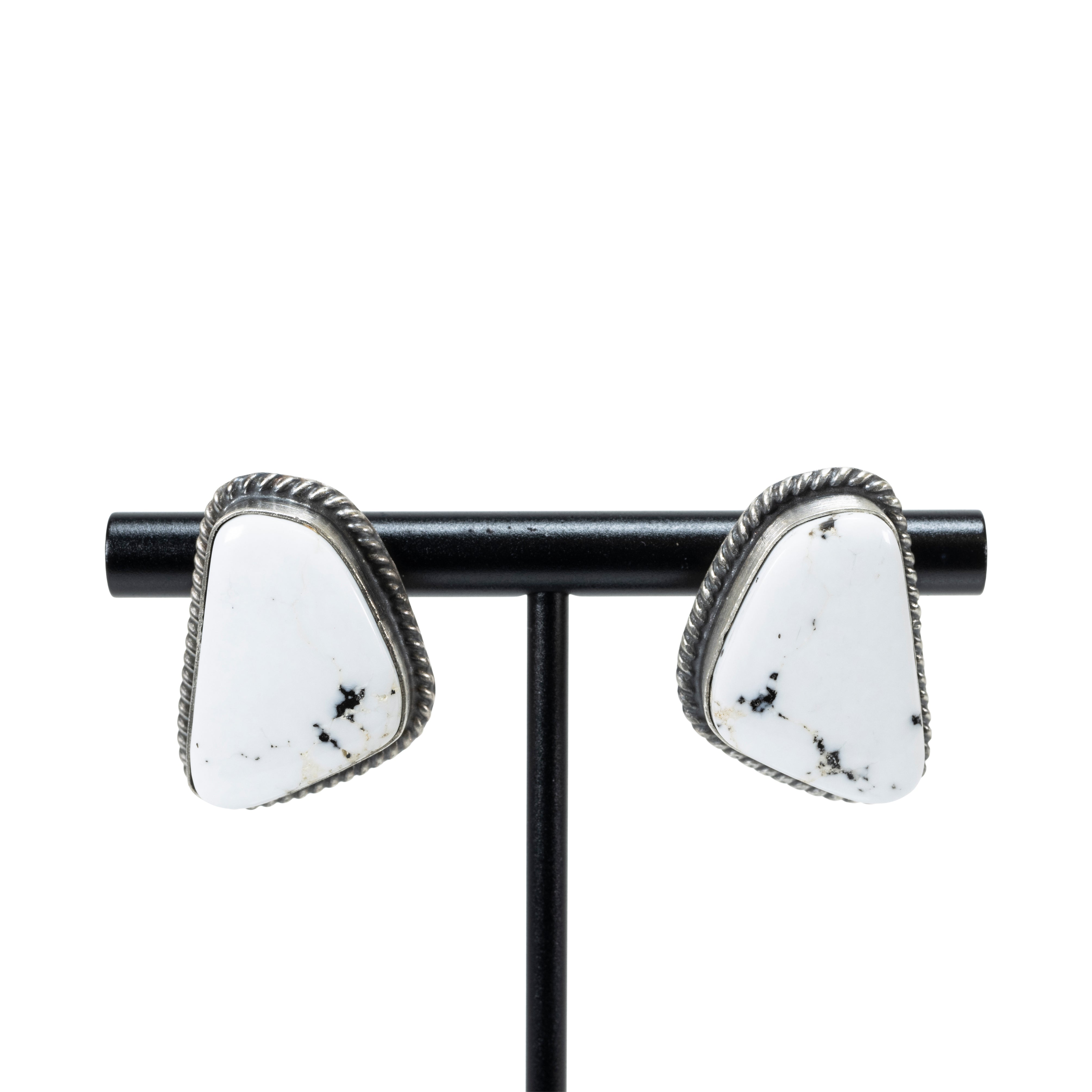White Buffalo Turqouise Earrings