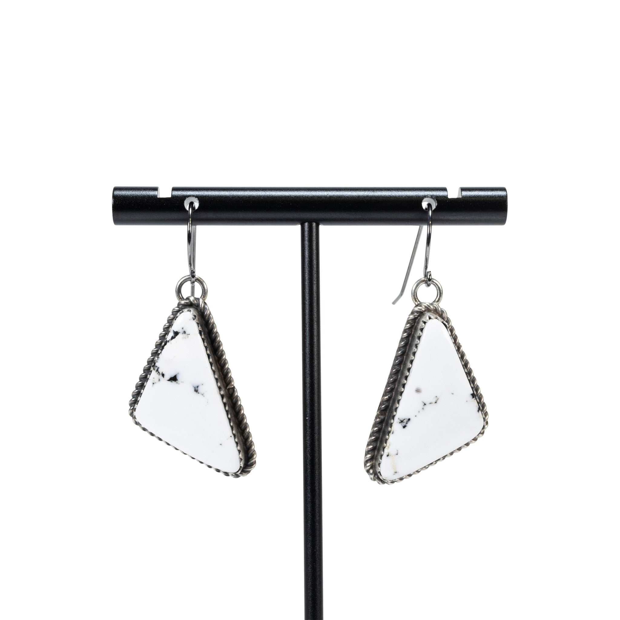 White Buffalo Turquoise Earrings