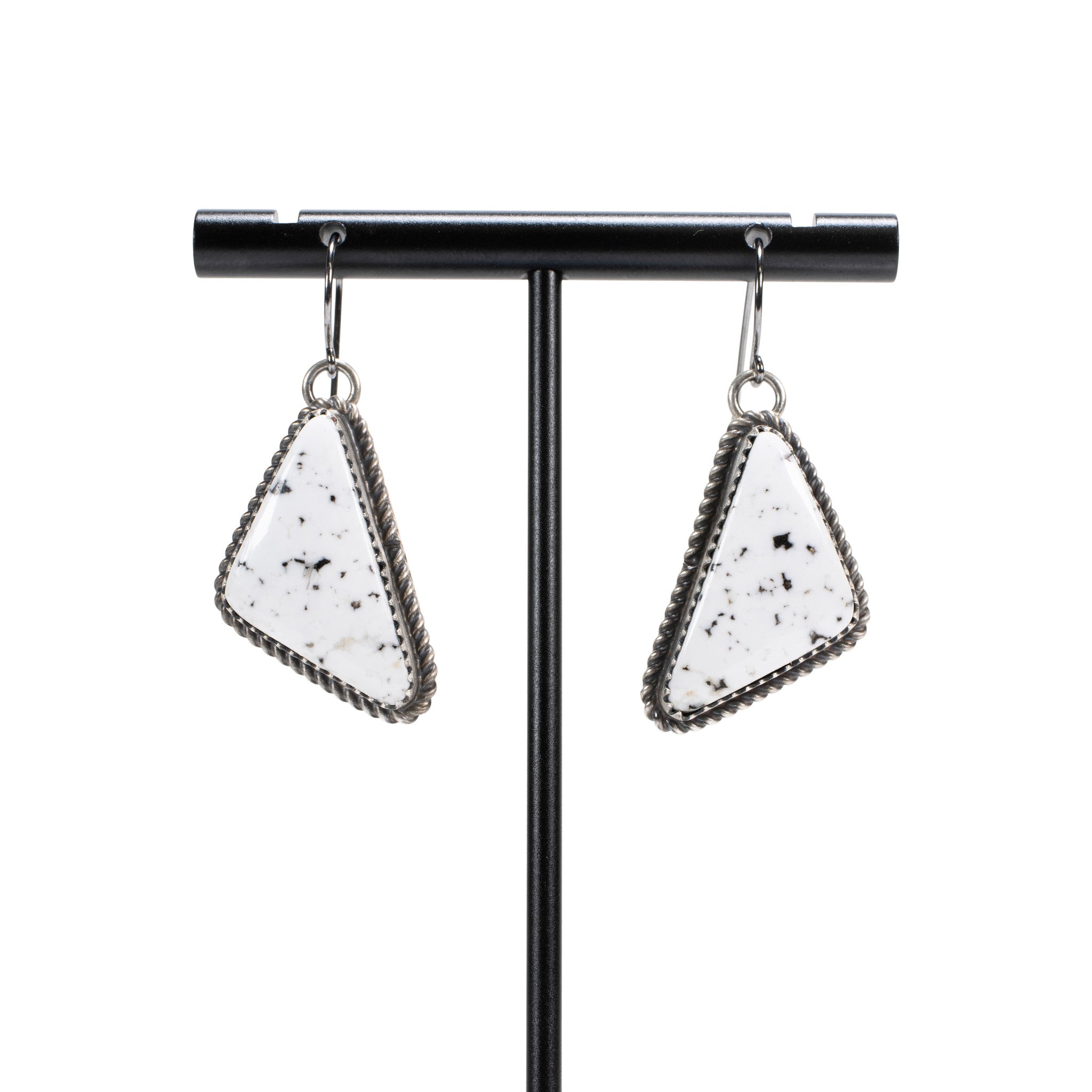 White Buffalo Turquoise Earrings