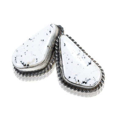White Buffalo Turquoise Earrings, Jewelry, Earrings, Native
