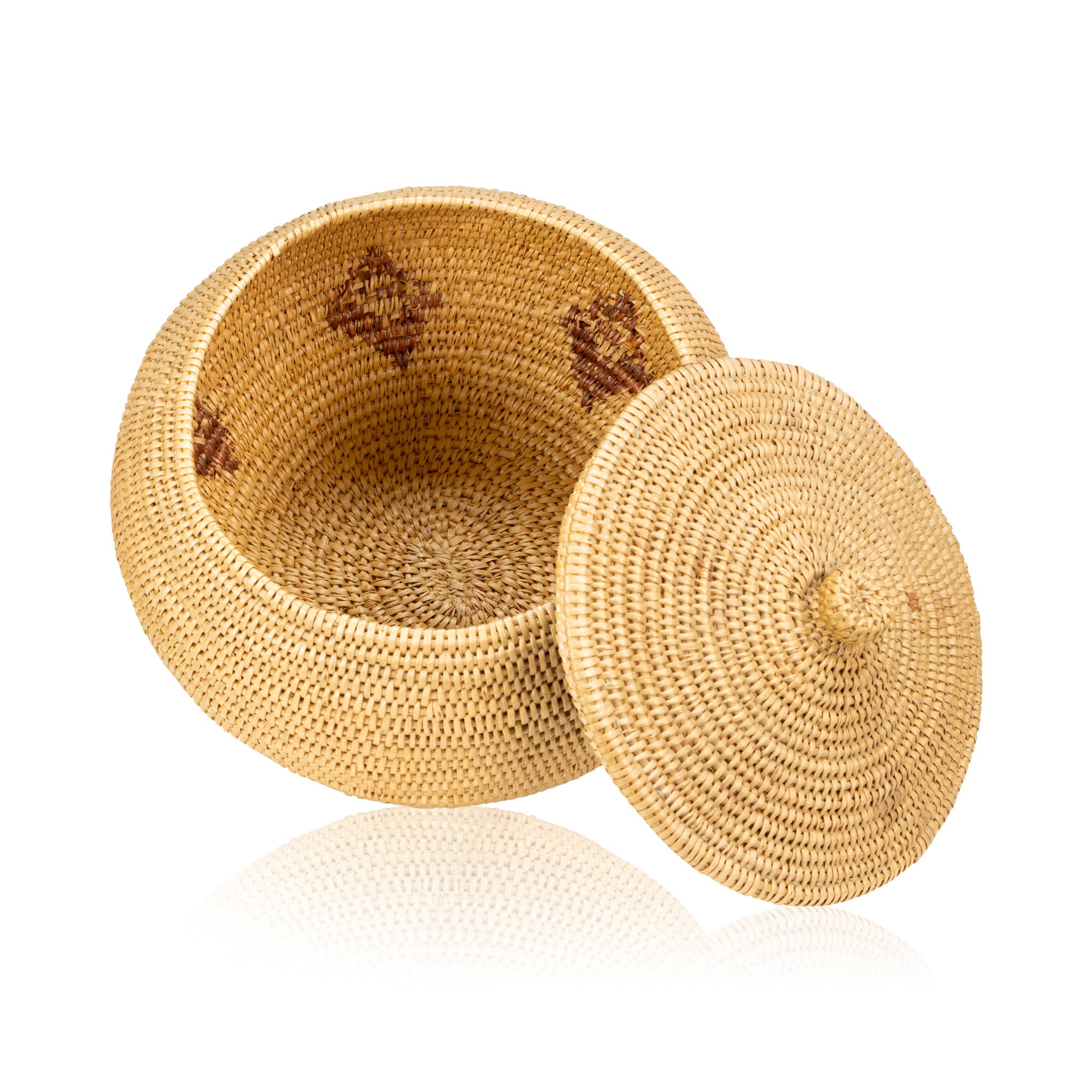 Shoshone/Bannock Lidded Basket, Native, Basketry, Vertical
