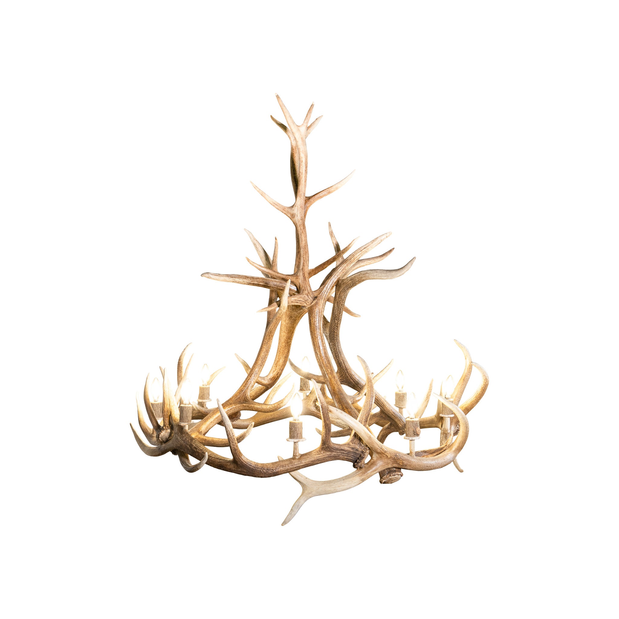Cathedral Teepee Elk Chandelier, Furnishings, Lighting, Ceiling Light