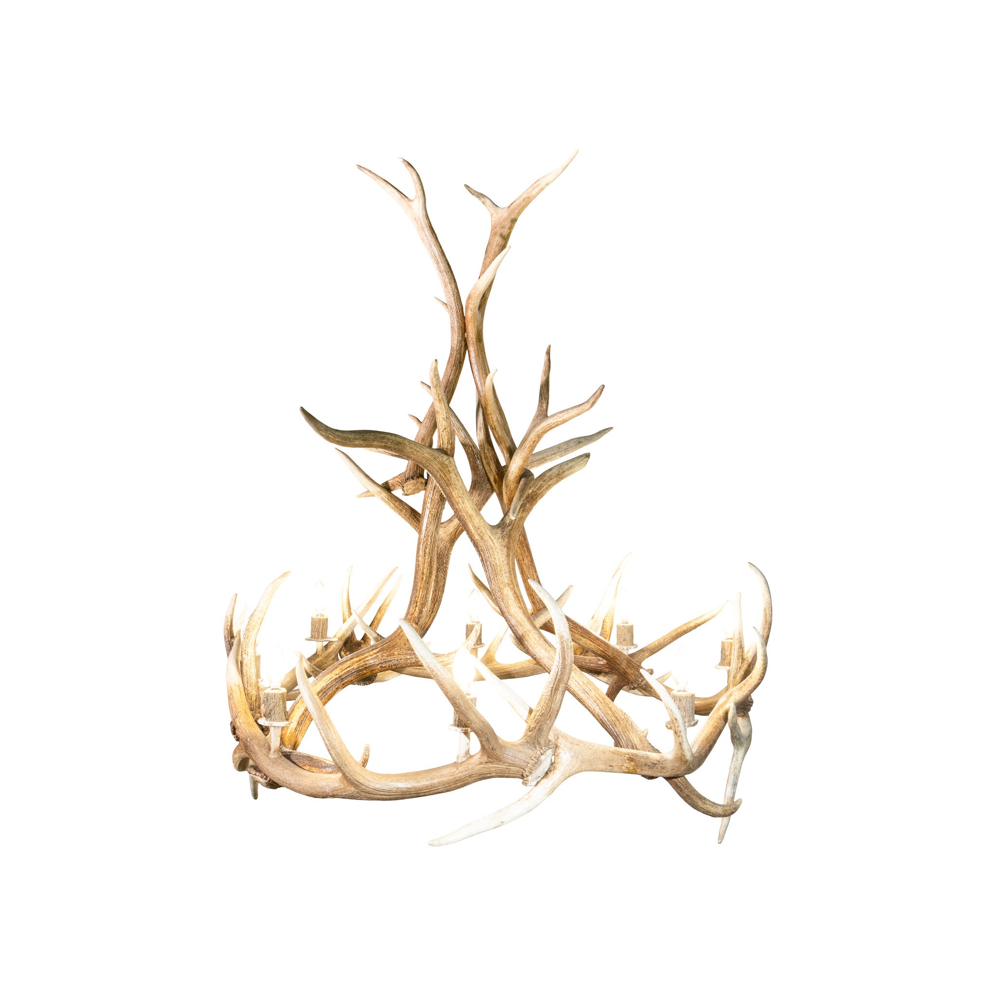 Cathedral Teepee Elk Chandelier