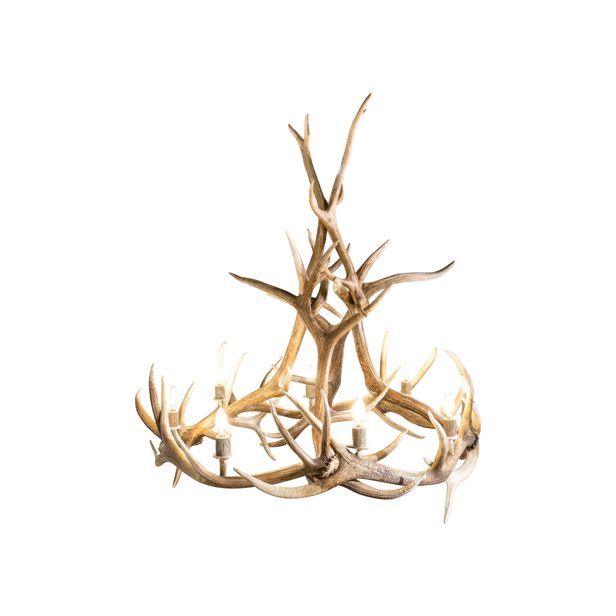 Cathedral Teepee Elk Chandelier