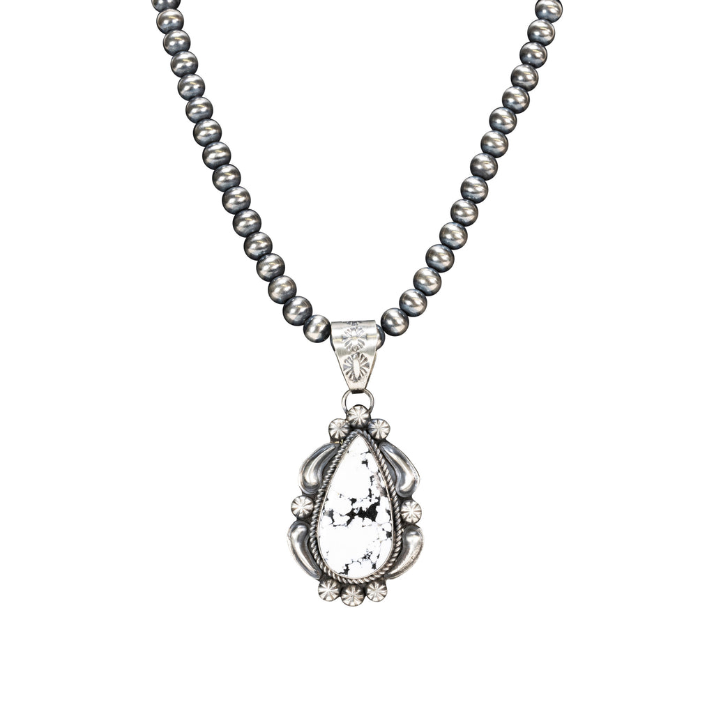 White Buffalo Turquoise Necklace — Cisco's Gallery - Main Image