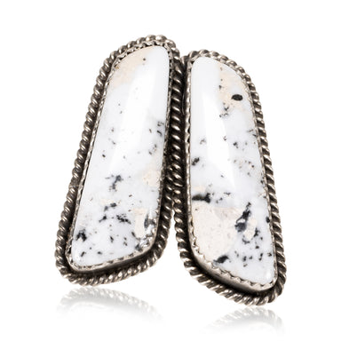 White Buffalo Turquoise Earrings, Jewelry, Earrings, Native