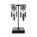Turquoise Feather Earrings, Jewelry, Earrings, Native
