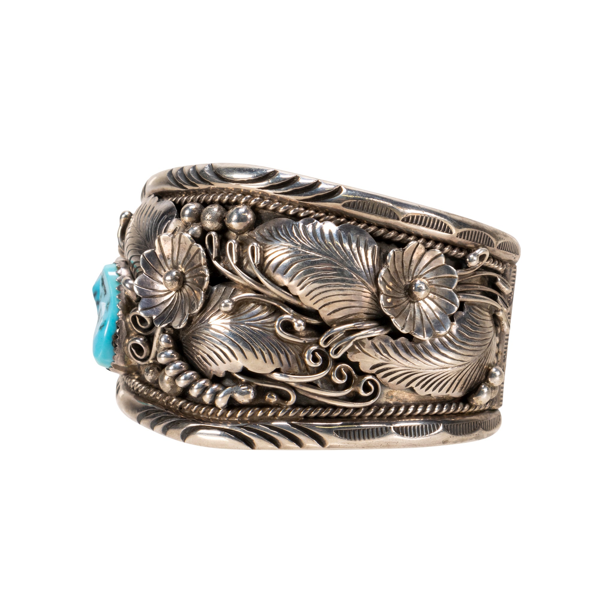 Navajo Turquoise and Coral Bracelet