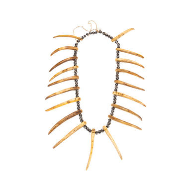 Apsaalooke (Crow) "Bear Claw" Necklace, Native, Garment, Choker
