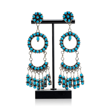 Zuni Turquoise Earrings, Jewelry, Earrings, Native