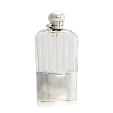 Victorian Sterling and Crystal Flask, Furnishings, Barware, Flask