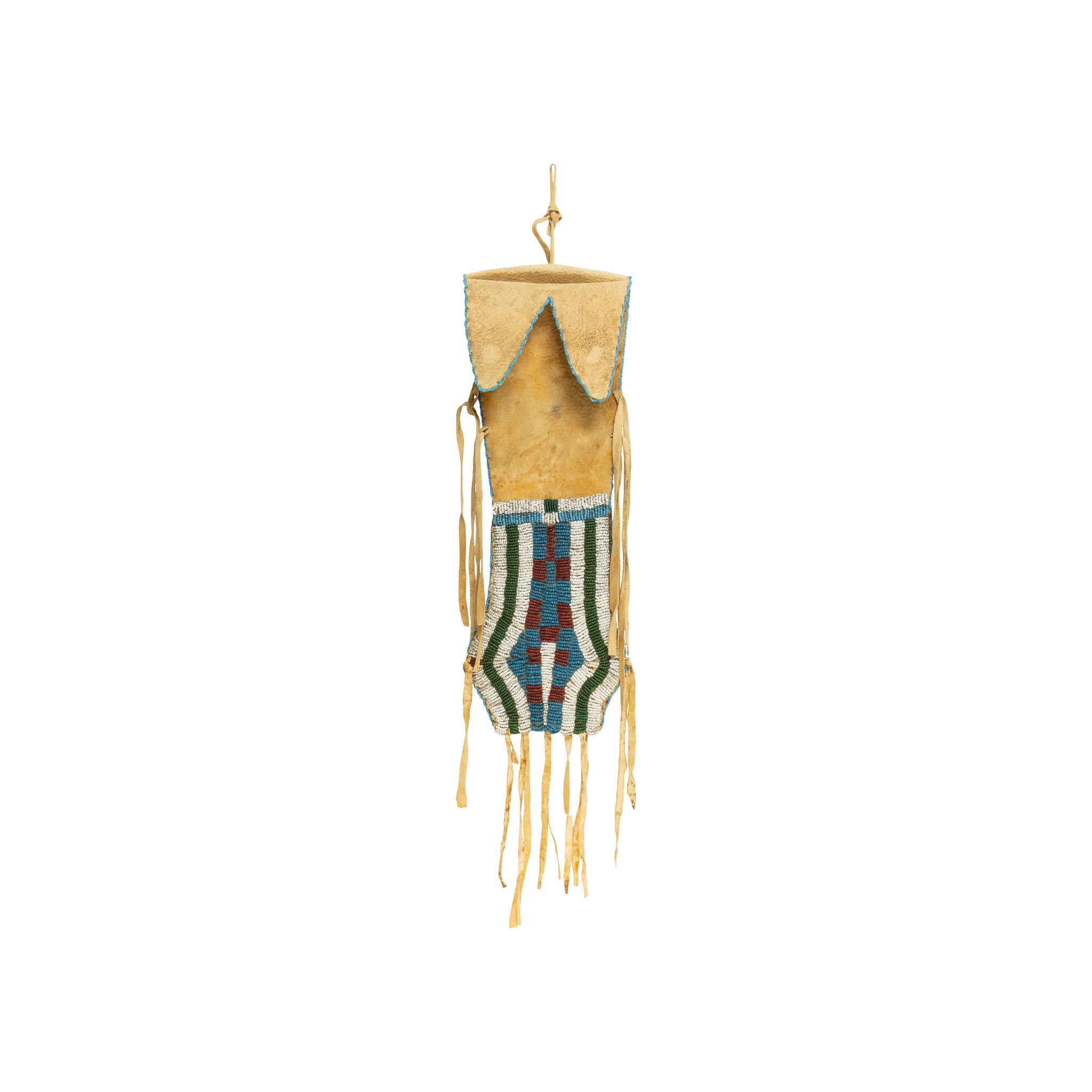 Ute Beaded Pipe Bag, Native, Beadwork, Pipe Bag