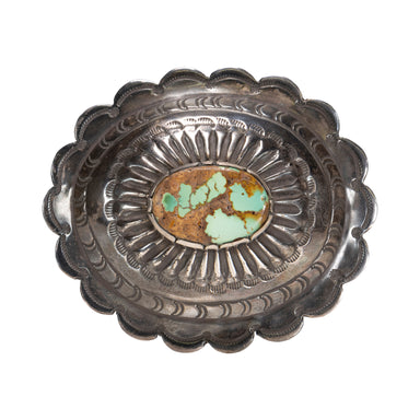 Turquoise and Sterling Buckle, Jewelry, Buckle, Native