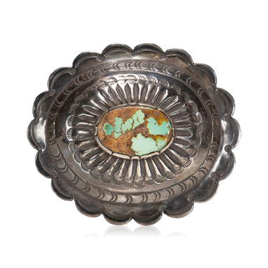 Turquoise and Sterling Buckle, Jewelry, Buckle, Native