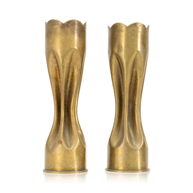 Pair of WWI Trench Art Vases, Furnishings, Decor, Trench Art
