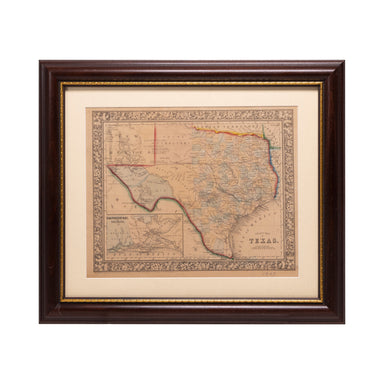 Map of Texas County 1860, Furnishings, Decor, Map