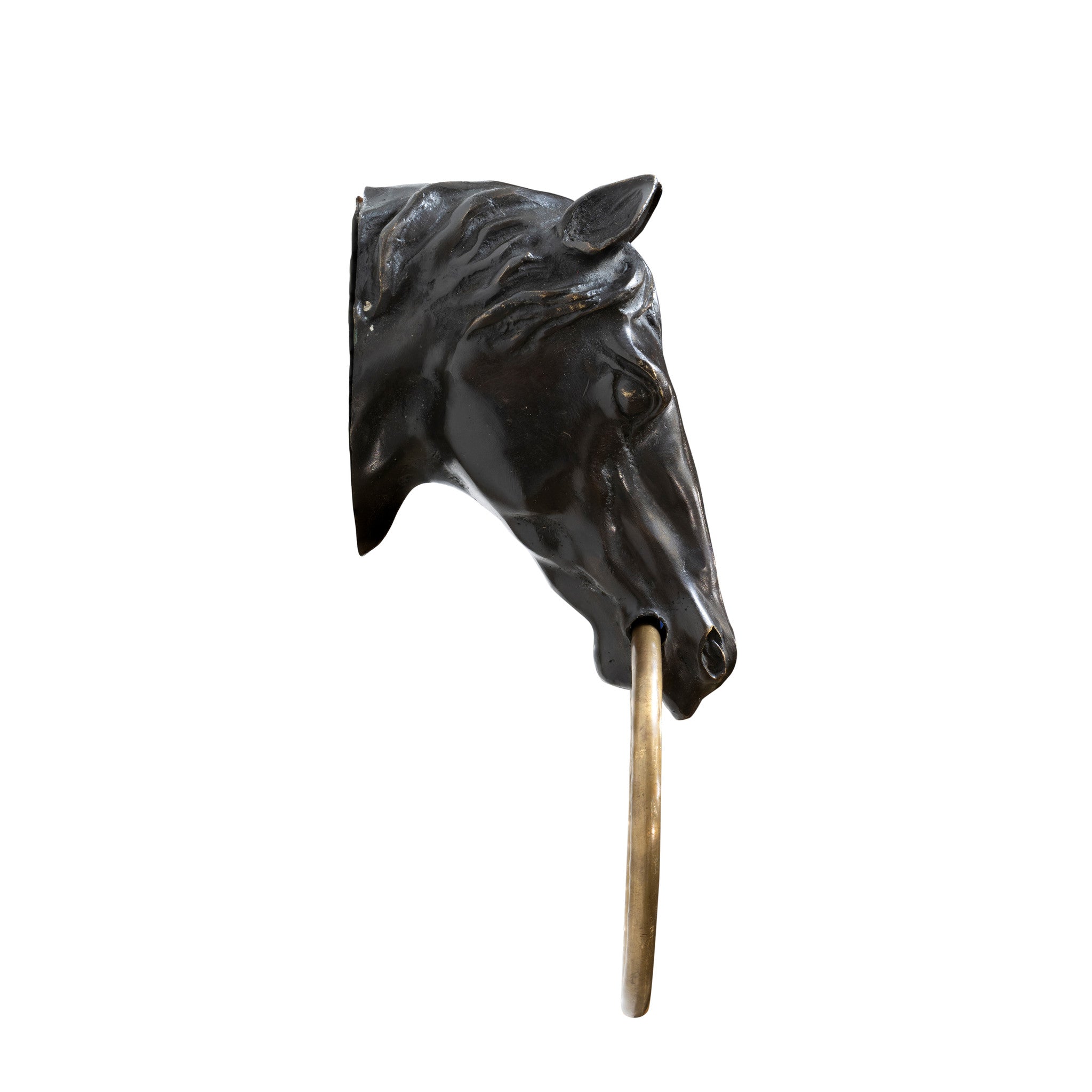 Bronze Horse Head with Ring