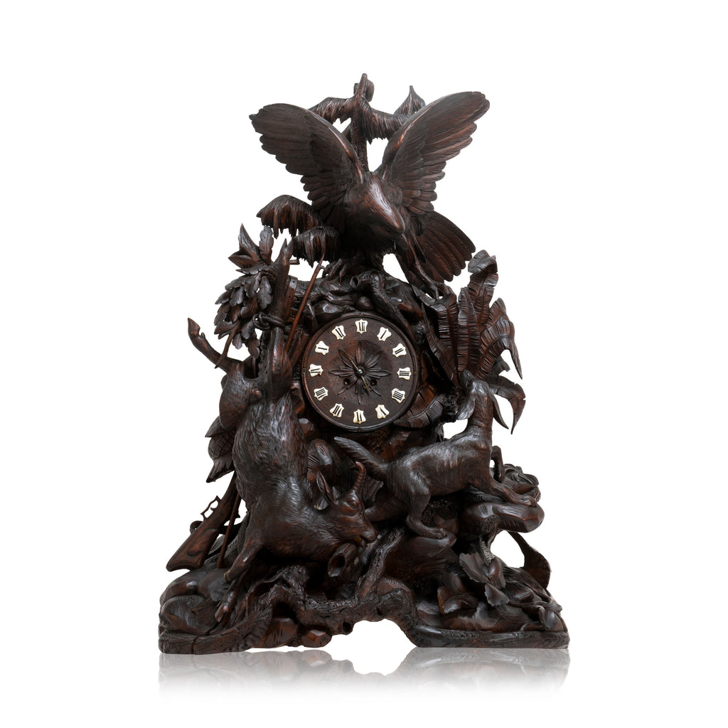 Black Forest Carved Mantle Clock — Cisco's Gallery