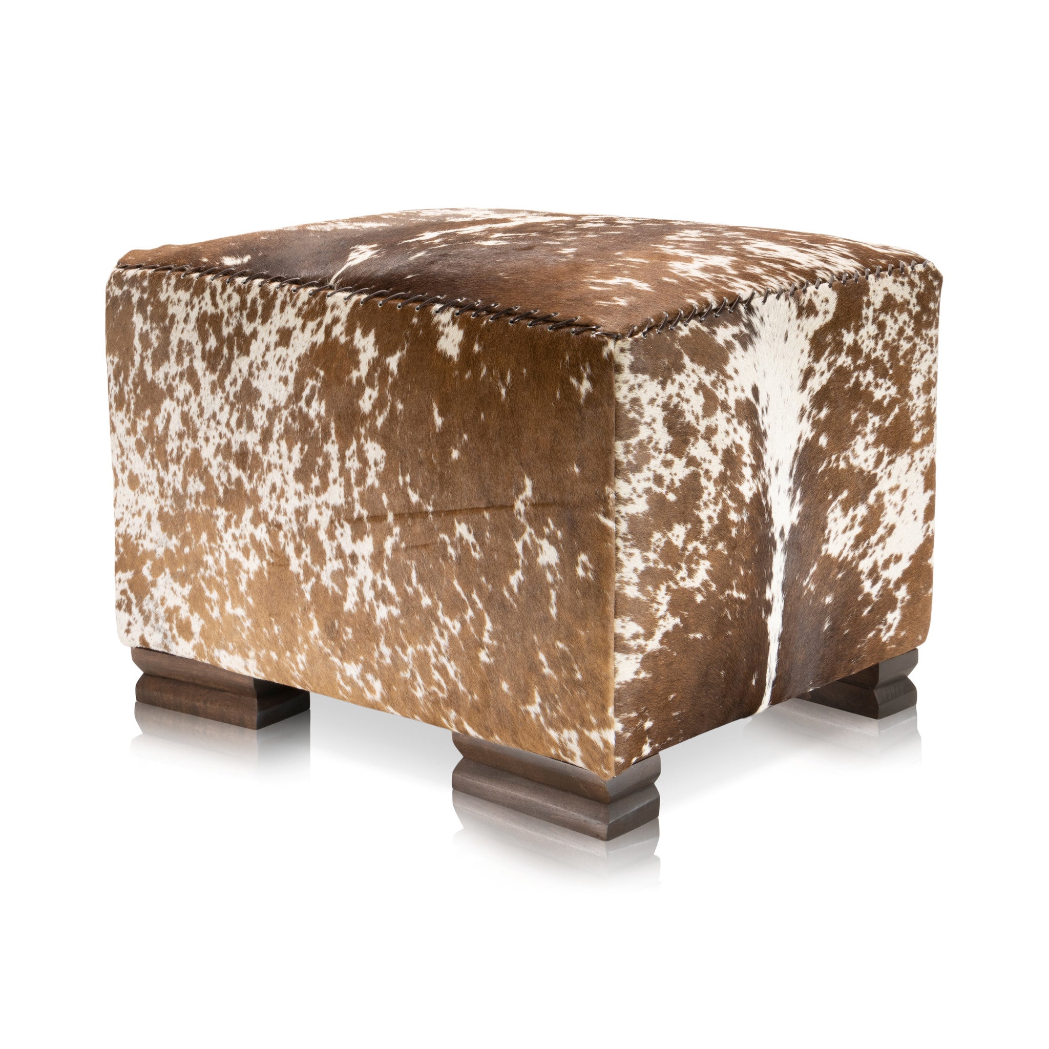 Cisco's Loghorn Hide Ottoman