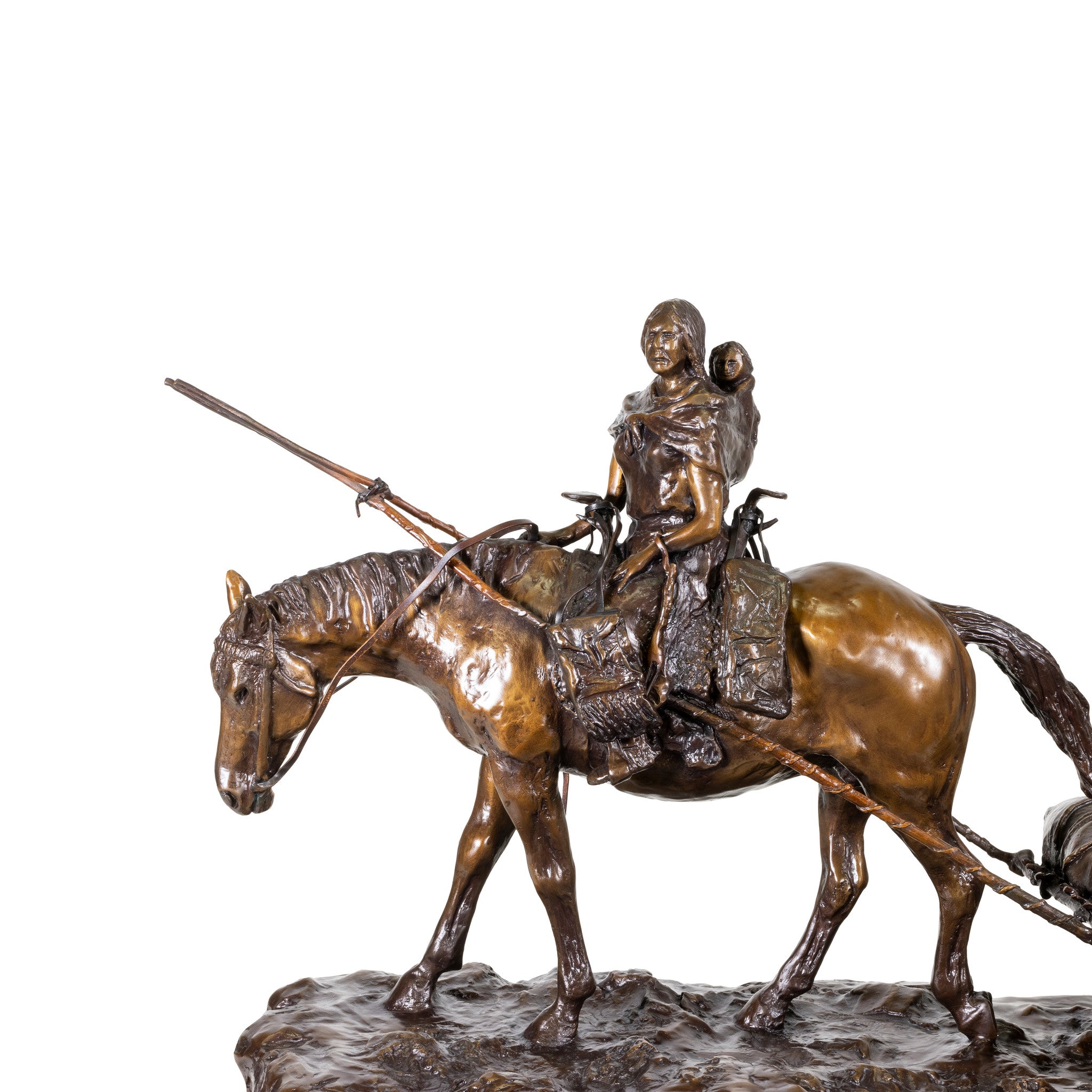 "A New Camp" Bronze By Robert Scriver