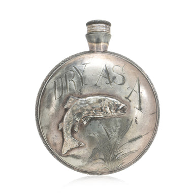 "Dry as a Fish" Flask, Furnishings, Barware, Flask