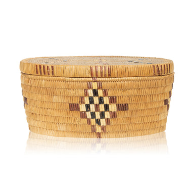 Salish Basket, Native, Basketry, Vertical